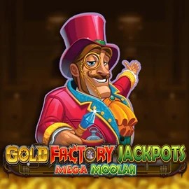 Gold Factory Jackpots Mega Moolah logo by Aurum Signature Studios Nordspin Casino